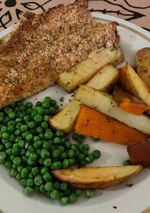 A picture of Baked Fish and Chips.