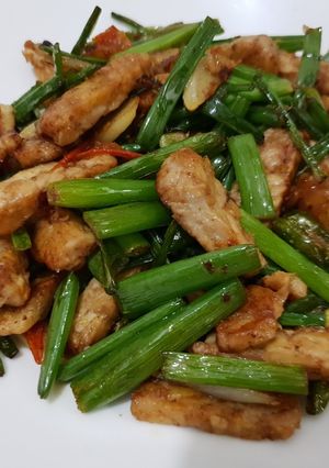 Foto resep Bunga bawang tumis tempe