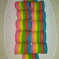 รูปของ Mini Rainbow Roll cake