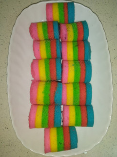 Foto resep Mini Rainbow Roll cake