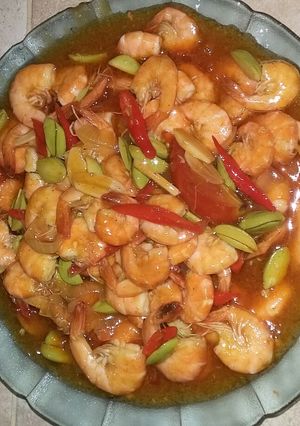 Foto resep Udang petai asam manis