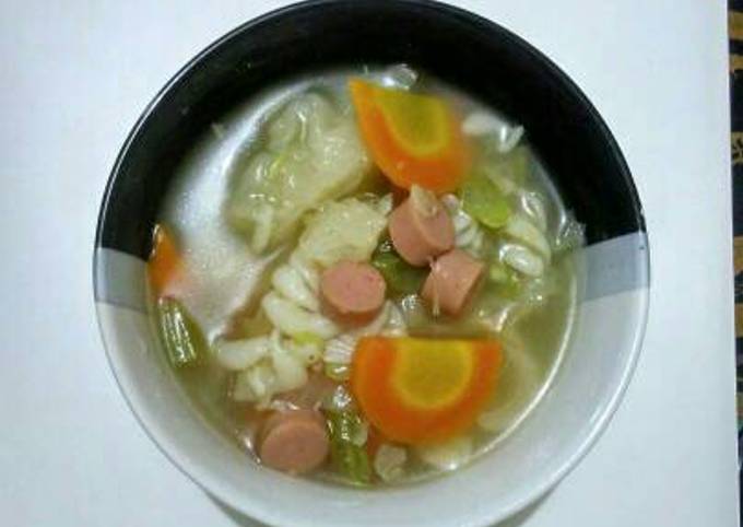 Sop sayur sederhana tanpa bumbu uleg dan iris