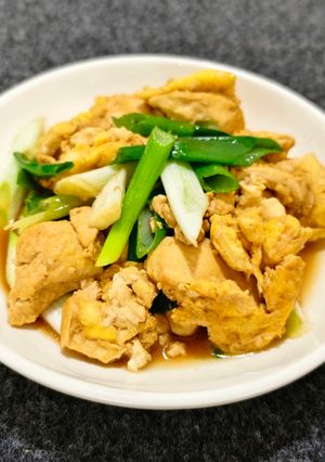 蔥燒豆腐炒蛋(簡單料理） 的食譜成品照片