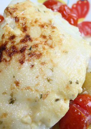 Una foto de Bacalao gratinado a la mostaza y miel