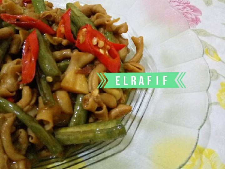 Langkah Mudah untuk Menyiapkan Tumis kacang panjang dan usus ayam Anti Gagal