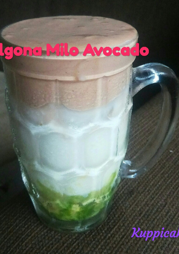 Foto resep Dalgona Milo Avocado