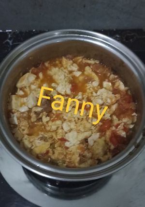 Foto resep Soft Tofu with Tomato and Egg