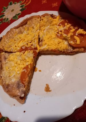 Una foto de Pizza con base de avena🤩