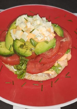 Una foto de Tostas de salmón