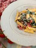 Garganelli con pomodorini rucola e ricotta marzotica (la tipica barese)