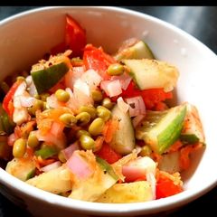 A picture of Moong sprouts salad.
