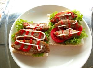 Hình của món Chả chén từ nấm bào ngư xám.