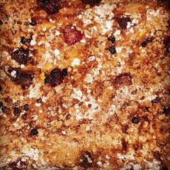 Peach crumble with oat flour A picture of Peach crumble with oat flour.