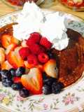 Pancakes de Plátano con Fruta #delantaldorado
