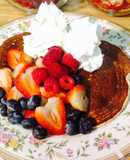 Pancakes de Plátano con Fruta #delantaldorado
