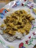 Carne al curry con arroz Basmati