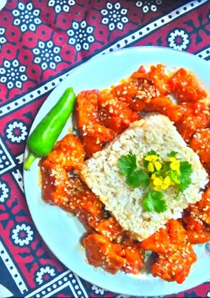 A picture of Garlic rice.