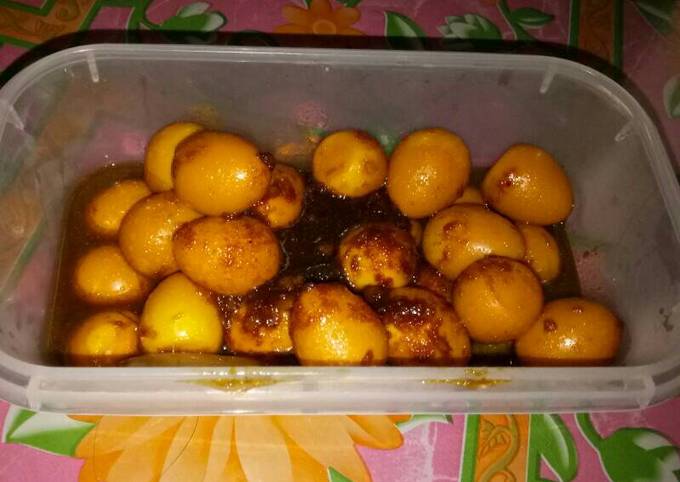 Resep Telur puyuh masak kecap bango oleh Nitha Agung Sari