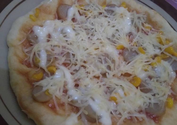 Resep Pizza teflon metode water roux, Enak Banget