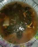 Sopa de acelga y chayote