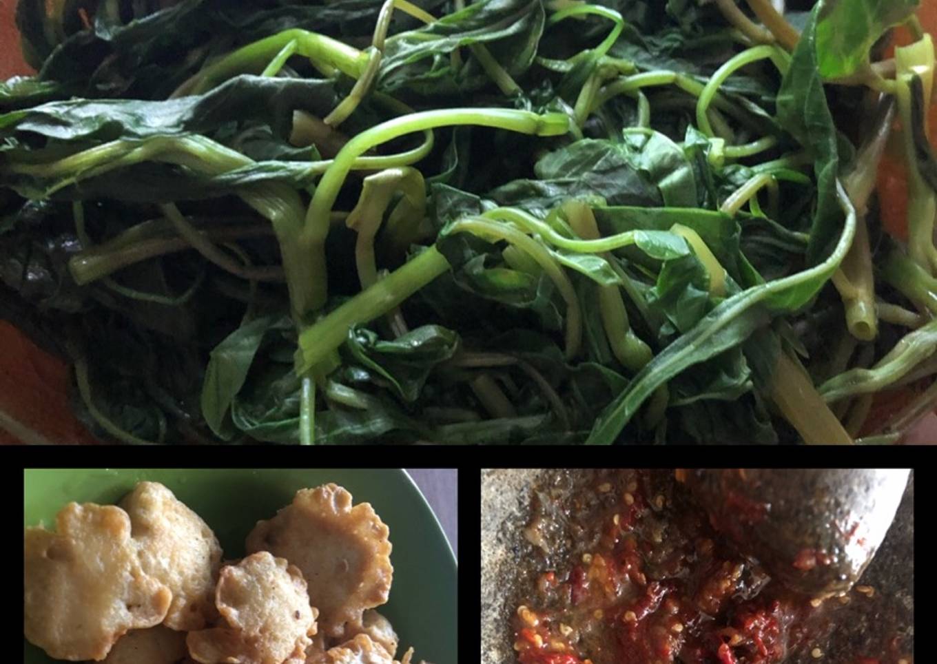 Tahu kangkung (menu sarapan)
