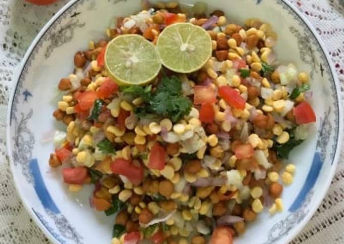 Kacche chane ki chaat Recipe