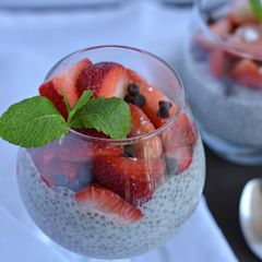 A picture of Strawberry Coconut Chia Seed Pudding | Vegan.