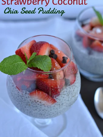 Easy Way Prepare Strawberry Coconut Chia Seed Pudding | Vegan the So Delicious Appealing