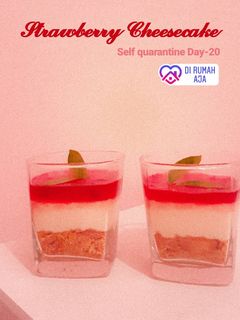 Foto resep No bake Strawberry Cheesecake 🍓🧀