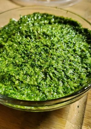 A picture of Carrot Greens Pesto.