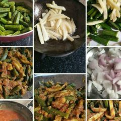 A picture of #Tiffin box bhindi with French fries.