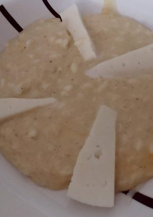 Una foto de Risotto cuatro quesos thermomix