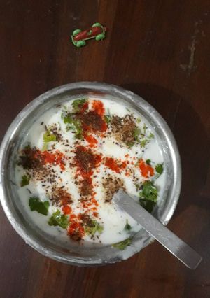 A picture of Masala mix tasty Raita.