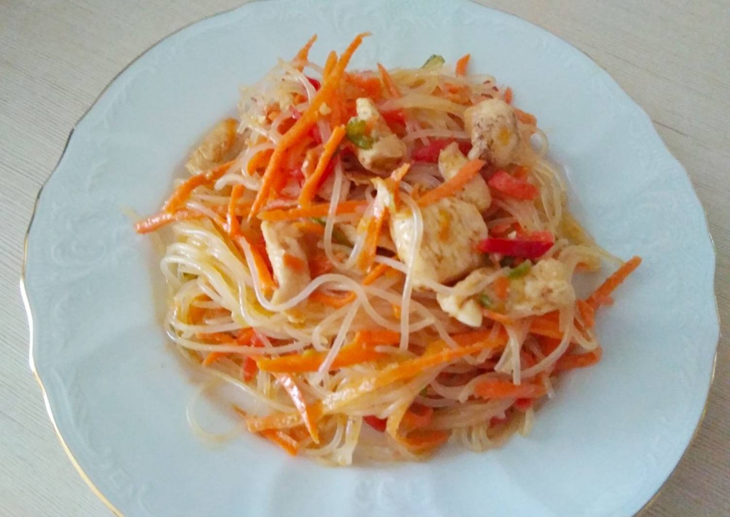 Фунчоза С Курицей И Овощами Фото