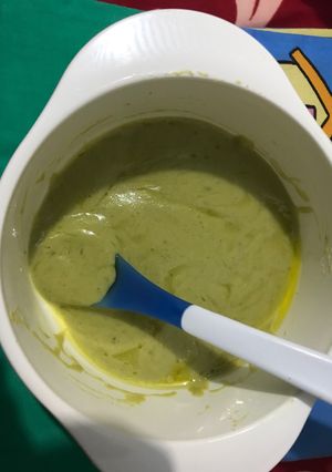Foto resep Mpasi bayam+telur yampung