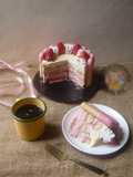 Strawberry Tiramisu Charlotte Cake