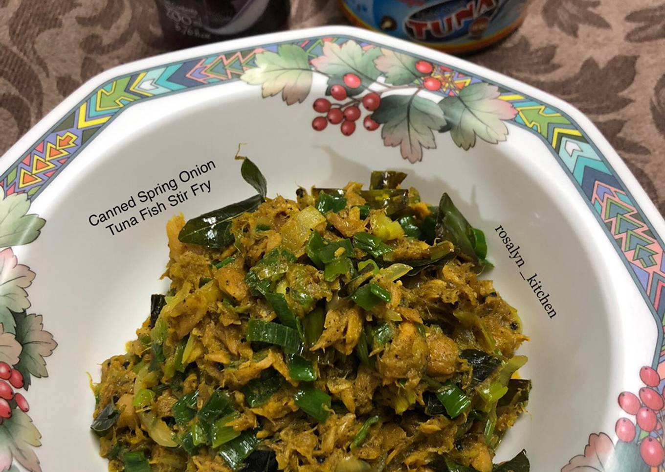 Canned Spring Onion Tuna Fish Stir Fry