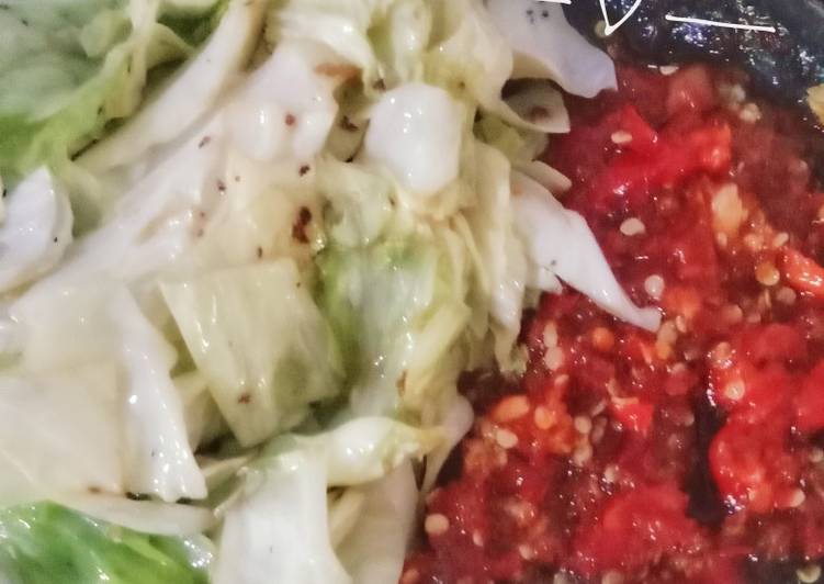 Langkah Mudah untuk Menyiapkan Kol goreng sambel korek Anti Gagal