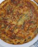 Tortilla de espárragos trigueros con atún