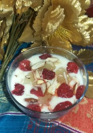 A picture of Srawbery kheer.