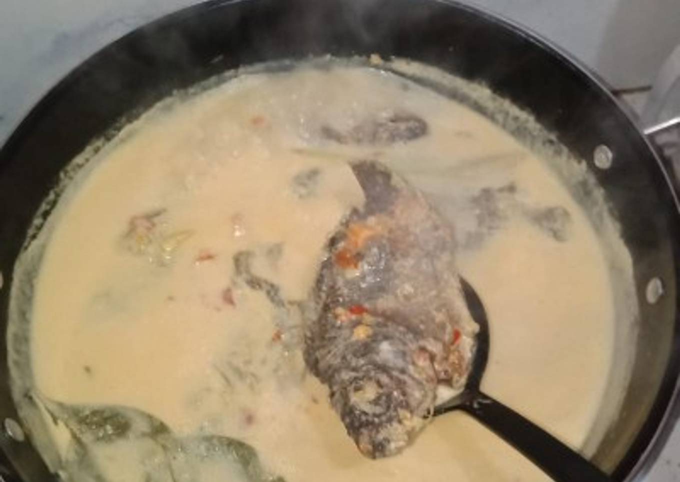 Santan ikan nila+terong
