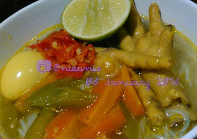 Resep Soto sop ceker Anti Gagal