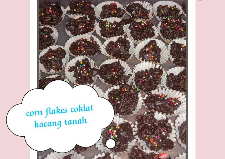 Masakan Unik Corn flakes coklat kacang tanah Gurih Mantul