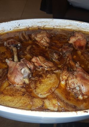 صورة لوصفة دجاج بالفرن مع بطاطا
