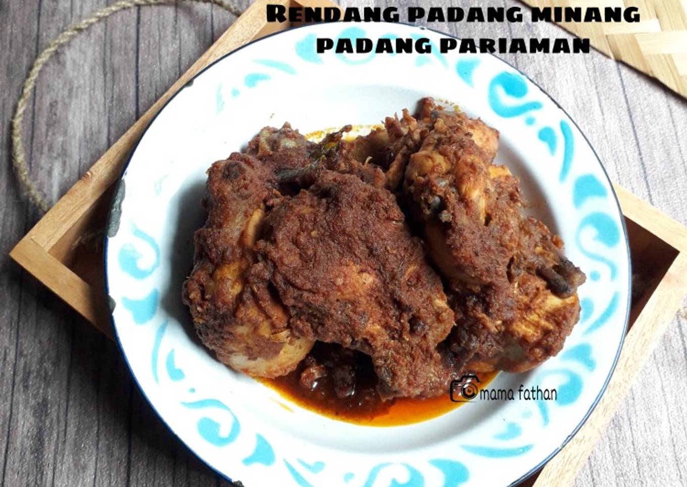 Rendang ayam minang padang pariaman