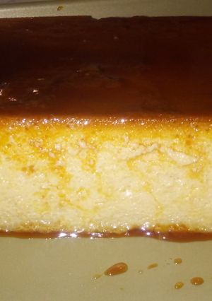 Una foto de Flan de leche condensada
