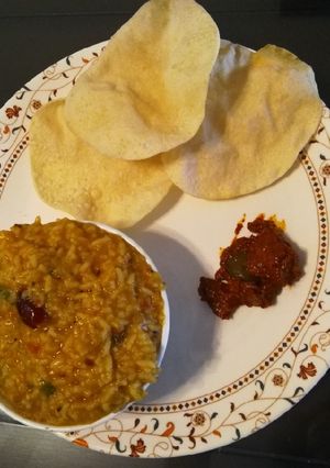 A picture of Quick and easy sambar rice.