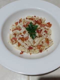 Una foto de Pasta en salsa bechamel