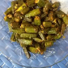 A picture of Okra sabji.