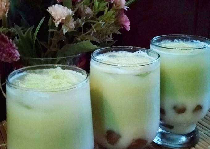 Resep Milky Matcha Latte with Boba yang Lezat Sekali